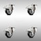 Service Caster 3 Inch 316SS Black Polyurethane Swivel Top Plate Caster Set Total Lock Brake SCC SCC-SS316TTL20S314-PPUB-BLK-4 - alternate 1